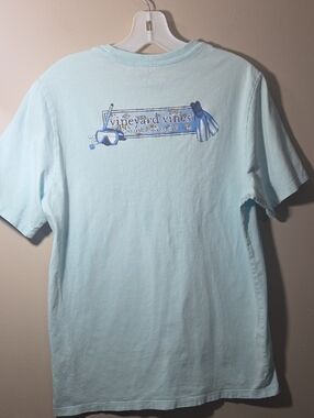 Vineyard Vines Light Blue Short Sleeve Tee with Snorkel Graphic